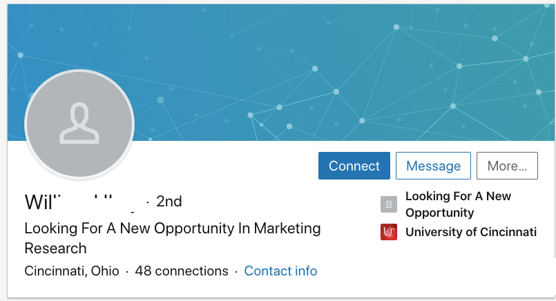 Linkedin profile example 
